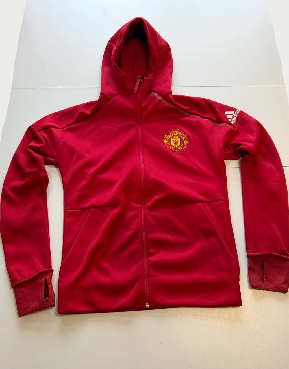 Adidas Manchester United Z.N.E. Hoodie Red Full Zip Jacket